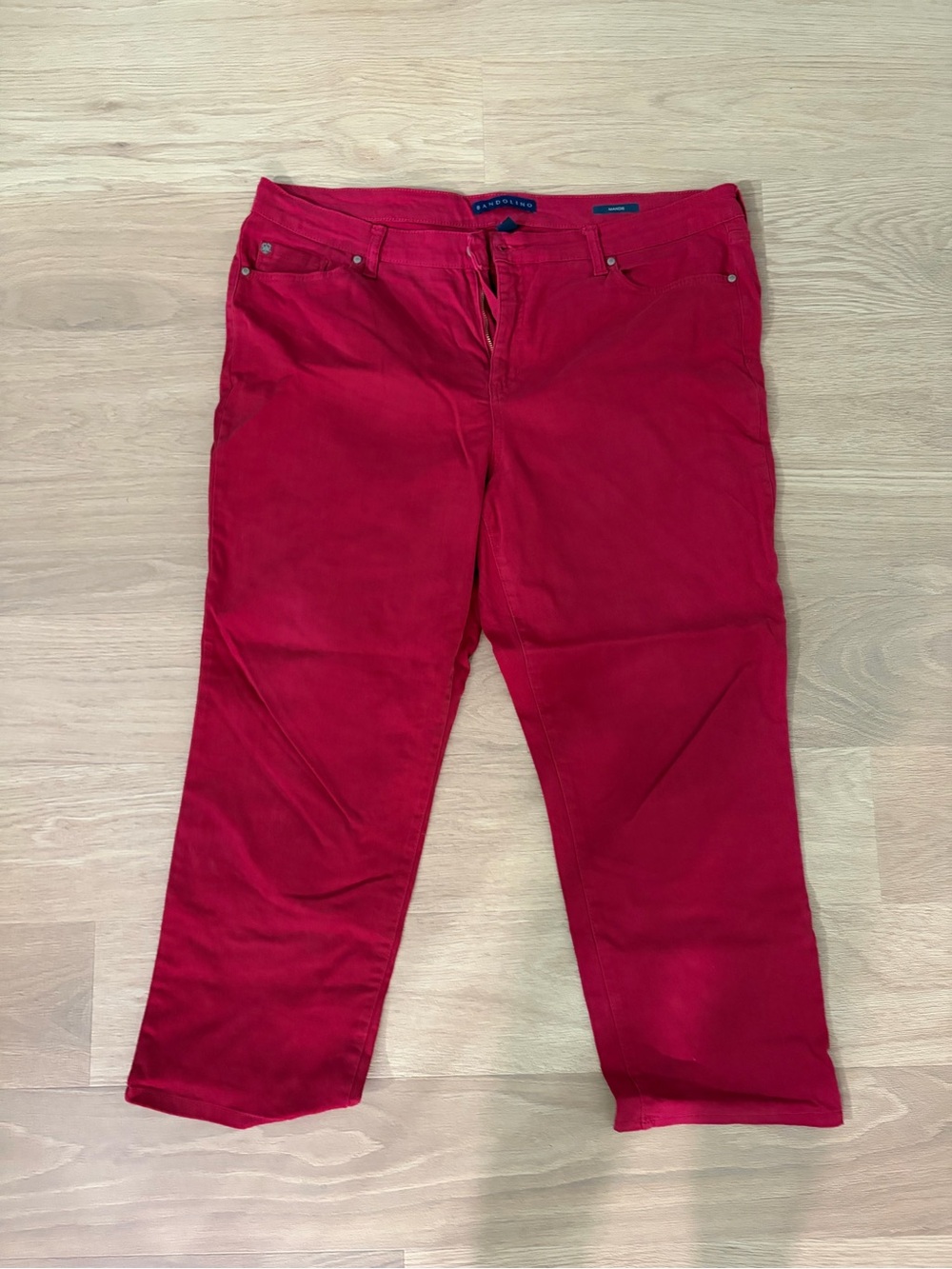 Bandolino Red Cropped Stretch Jeans